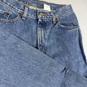 Levis Slim Fit Tapered Leg High Waisted Medium Wash Blue Denim Jeans Womens 11M